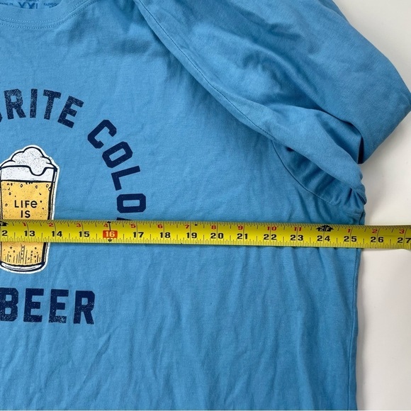 Life is Good Men's Blue My Favorite Color is Beer Long Sleeve Crusher Tee XXL - Picture 8 of 9